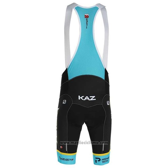 2020 Abbigliamento Ciclismo Astana Giallo Blu Manica Corta e Salopette